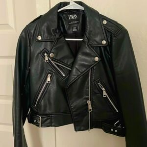 Zara | Moto Vegan Leather Jacket